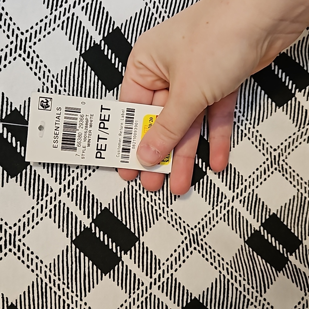 Karen Scott black and white plaid mock neck shirt.  NWT - Picture 3 of 5